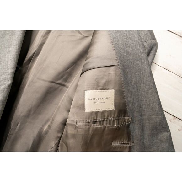 Samuelsohn Grey Suit Jacket Blazer 54R - Picture 7 of 13